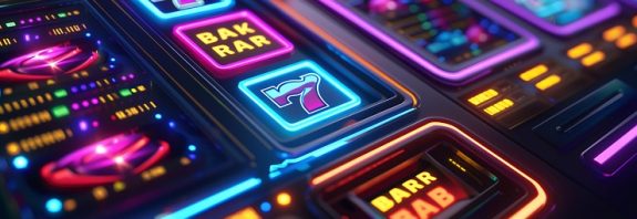 Slot machine close-up