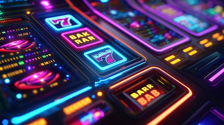 Slot machine close-up